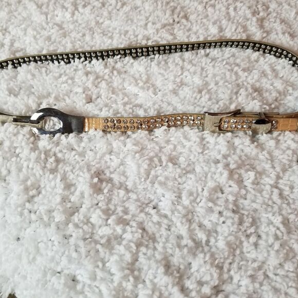 Rhinestone Skinny Belt Unique Small - Picture 9 of 9